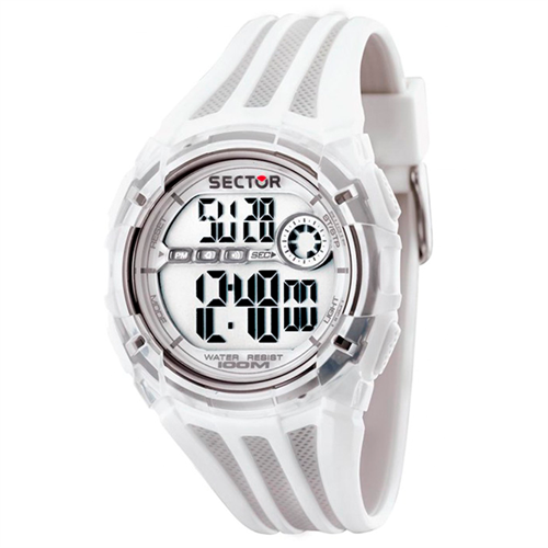 Image of Silicone med stål bagkasse Sport Watch Quartz Unisex ur fra Sector